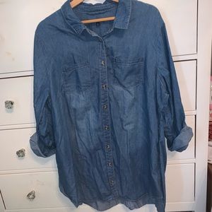 Oversized Denim button-down